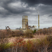 Buy canvas prints of Cement plant Dunbar colour popped by Angela Wallace