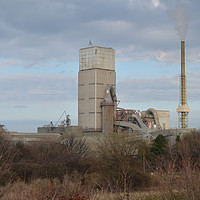 Buy canvas prints of Tarmac  Cement Plant Dunbar Landscape by Angela Wallace