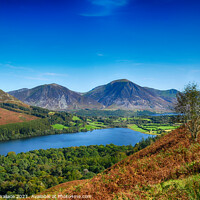 Buy canvas prints of Mountain views across Loweswater Lake District by Angela Wallace