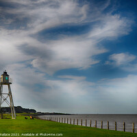 Buy canvas prints of Lighthouse at Silloth Cumbria by Angela Wallace