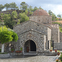 Buy canvas prints of Monastery church Rhodes by Angela Wallace