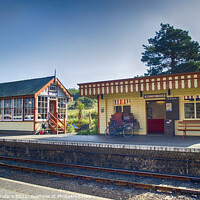 Buy canvas prints of Weybourne Train Station and Signal box by Angela Wallace