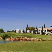 Buy canvas prints of The 18th Hole Oceanico Golf Vilamoura  by Angela Wallace