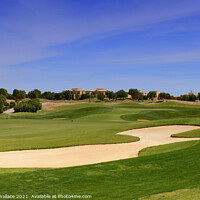 Buy canvas prints of Golf bunker at Hole Oceanico Golf Vilamoura  by Angela Wallace