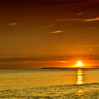 Buy canvas prints of Lundy Island Sunset by Dave Wilkinson North Devon Ph