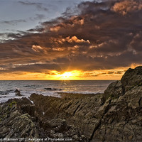 Buy canvas prints of Bristol Channel sunset by Dave Wilkinson North Devon Ph