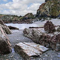 Buy canvas prints of Sandy Cove by Dave Wilkinson North Devon Ph