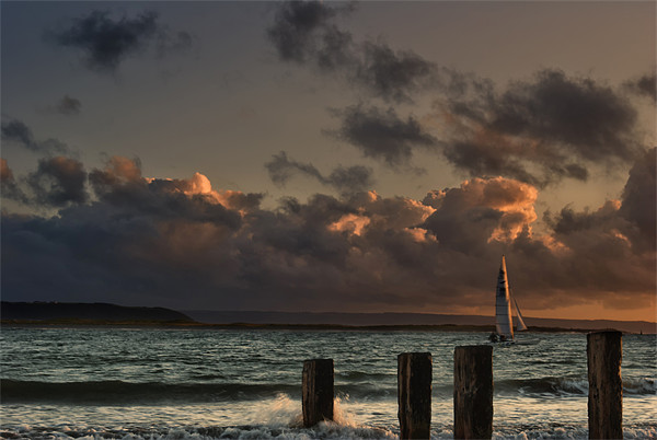 Sailing Dinghy Picture Board by Dave Wilkinson North Devon Ph