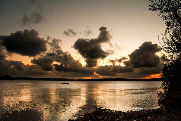 River Taw Sunrise Picture Board by Dave Wilkinson North Devon Ph