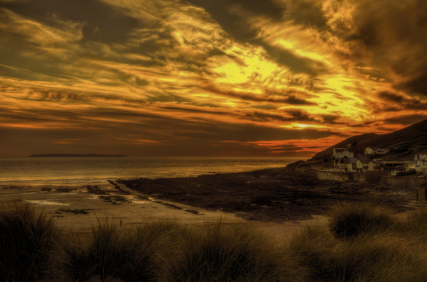 Croyde Bay twilight. Picture Board by Dave Wilkinson North Devon Ph