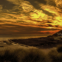 Buy canvas prints of Croyde Bay twilight. by Dave Wilkinson North Devon Ph