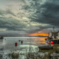 Buy canvas prints of Houseboat on the River Taw by Dave Wilkinson North Devon Ph