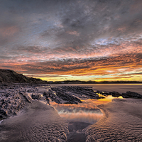 Buy canvas prints of Saunton Sands sunrise by Dave Wilkinson North Devon Ph