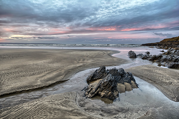 Saunton Sands sunrise Picture Board by Dave Wilkinson North Devon Ph