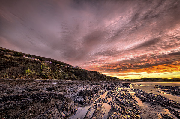 Sunrise at Saunton Sands Picture Board by Dave Wilkinson North Devon Ph
