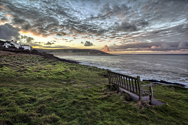 Croyde Bay sunrise Picture Board by Dave Wilkinson North Devon Ph