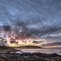 Buy canvas prints of Croyde Bay sunrise by Dave Wilkinson North Devon Ph