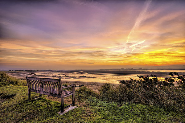 Sunrise on the River Taw Estuary Picture Board by Dave Wilkinson North Devon Ph