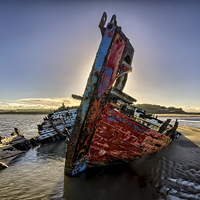 Buy canvas prints of Wreck by Dave Wilkinson North Devon Ph