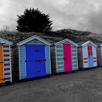 Buy canvas prints of Saunton Sands Beach Huts by Dave Wilkinson North Devon Ph