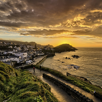 Buy canvas prints of Capstone Point Ilfracombe by Dave Wilkinson North Devon Ph
