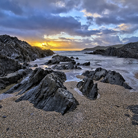 Buy canvas prints of Barricane Beach sunset by Dave Wilkinson North Devon Ph