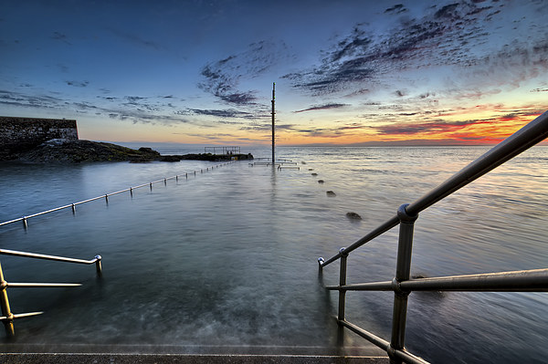 Ilfracombe Pier sunrise Picture Board by Dave Wilkinson North Devon Ph