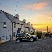 Buy canvas prints of Coastguard houses by Dave Wilkinson North Devon Ph