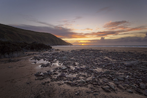  Putsborough Sands sunset Picture Board by Dave Wilkinson North Devon Ph