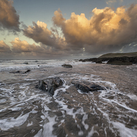 Buy canvas prints of  Croyde Bay sunrise by Dave Wilkinson North Devon Ph