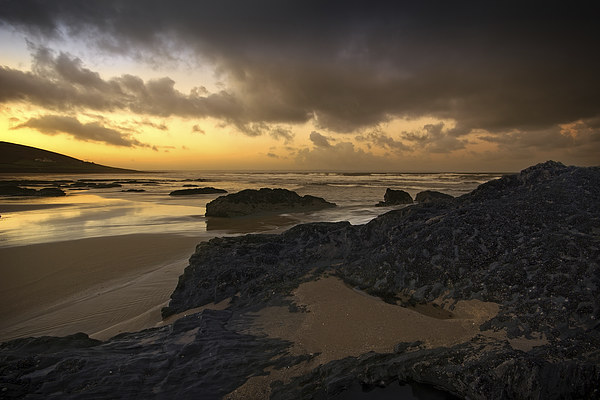  Croyde Bay sunrise Picture Board by Dave Wilkinson North Devon Ph