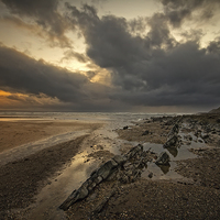 Buy canvas prints of  Stormy Saunton Sands by Dave Wilkinson North Devon Ph