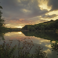 Buy canvas prints of  Lower Slade Reservoir by Dave Wilkinson North Devon Ph