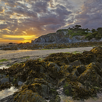 Buy canvas prints of Lee Bay sunrise  by Dave Wilkinson North Devon Ph