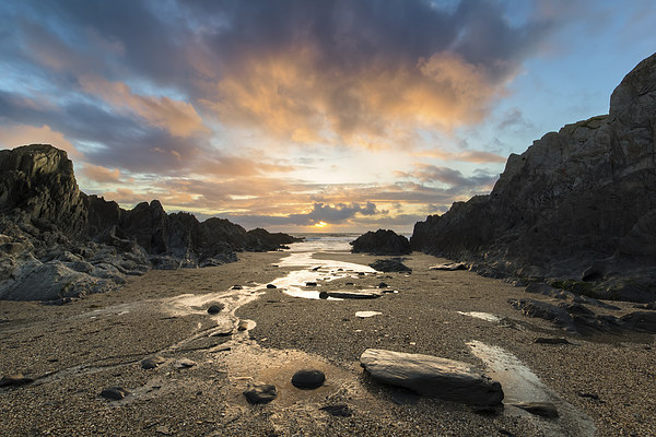  Barricane Beach sunset Picture Board by Dave Wilkinson North Devon Ph