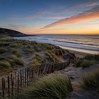 Buy canvas prints of Croyde Bay sunset by Dave Wilkinson North Devon Ph