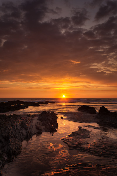  Croyde Bay Sunset Picture Board by Dave Wilkinson North Devon Ph