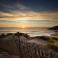 Buy canvas prints of  Croyde Bay Sunset by Dave Wilkinson North Devon Ph