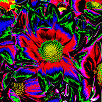 Buy canvas prints of Psychedelic Flowers 02 by Rick Parrott