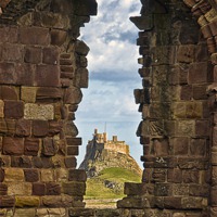 Buy canvas prints of Lindisfarne, Castle, Holy Island, by Rick Parrott