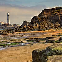 Buy canvas prints of St Mary's Lighthouse by Rick Parrott