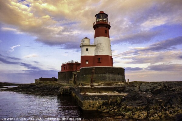 Longstone Lighthouse Picture Board by Colin Chipp