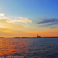 Buy canvas prints of Sunset and Longstone Lighthouse by Colin Chipp