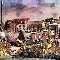 Buy canvas prints of Diglis watercolour by Colin Chipp