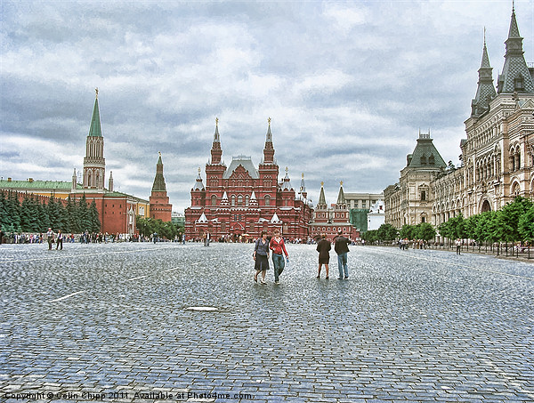 Red Square Picture Board by Colin Chipp