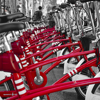 Buy canvas prints of Barcelona bikes by Colin Chipp