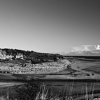 Buy canvas prints of Church Hill Alnmouth black and white by Colin Chipp