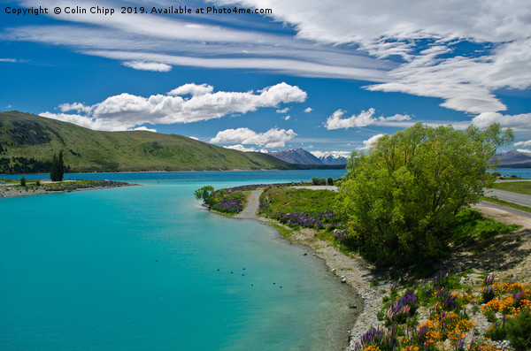Lake Tekapo and long white clouds  Picture Board by Colin Chipp