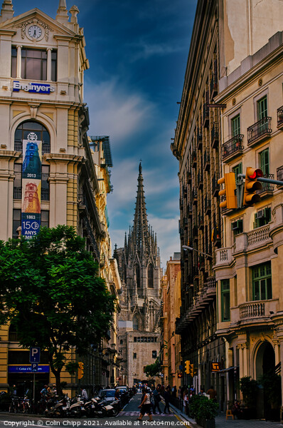 Barcelona streetscene Picture Board by Colin Chipp