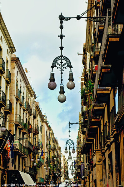 Barcelona streetlamps Picture Board by Colin Chipp